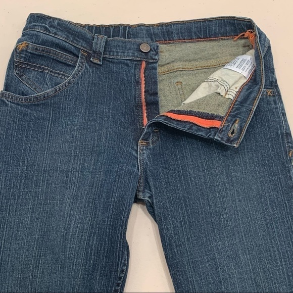 Wrangler 14 Husky Straight Fit Jeans Adjustable Waist Moonlight Blue - Picture 9 of 9